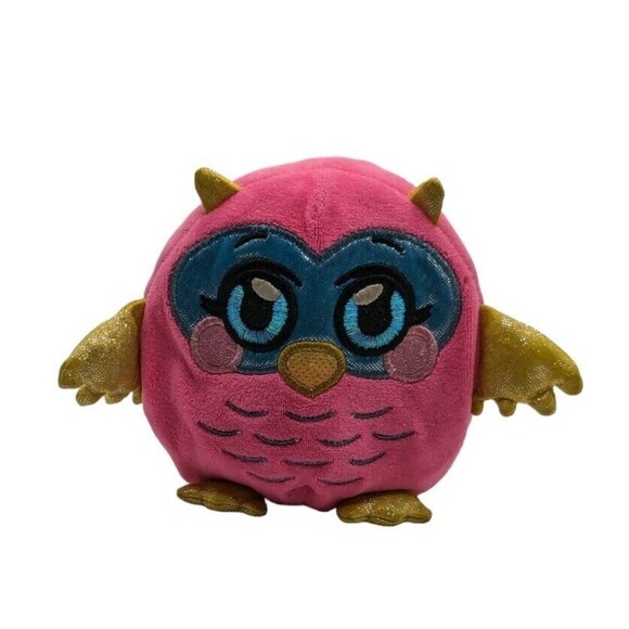 Mushmeez Squeezamals, Squishy, Moldable Plush, Stuffed Animal 6" Olivia Owl Pink - Picture 1 of 12